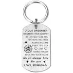 CPLJW to My Son Daughter Love Gifts Keychain from Mom Dad, Son Engraved Compass ...