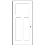 National Door Company Z009485L Solid Core Molded Craftsman 3-Panel, Left Hand Prehung Interior Door,30" x 80"