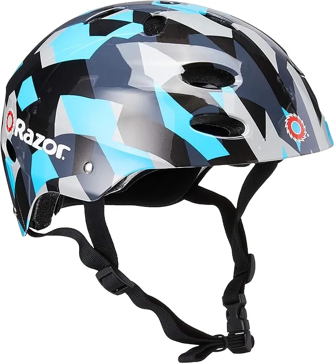 Razor V-17 Child Multi-Sport Helmet, Geo Helmet