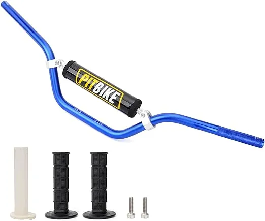 Winsgmoto Wingsmoto Motorcycle 7/8" 22mm Handlebar Blue Handle Bar + Foam Pad + ...