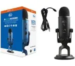 NEW Logitech Blue Yeti Game Streaming USB Condenser Microphone Kit w/ Blue VOICE