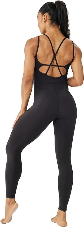 LOVESOFT Women's Sleevesless Bodysuit Dance Unitard, Backless Bodycon Rompers Jumpsuits for Workout Yoga