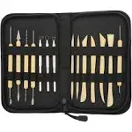 US Art Supply 14-Piece Pottery, Clay Sculpture &amp; Ceramics Tool Set with Canvas Zippered Case