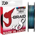 DAIWA J-BRAID X8 MULTI-COLOR LINE 50 LB 300 M