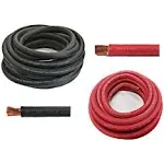 6 Gauge 6 Awg 20 Feet Black + 20 Feet Red Welding Battery Pure Copper Flexible C