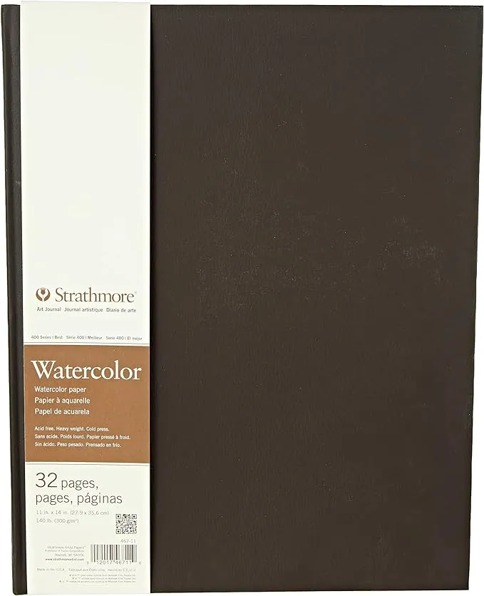 Strathmore Watercolor Hardbound Art Book, 400 Series, 11 inch x 14 inch