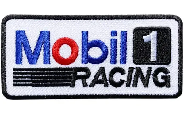 Mobil 1 Motorsport Oil Racing Iron on Sew on Patch Patch (4.0 inch)