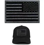 Tactical Patches of USA US American Flag Reverse, with Hook and Loop for Backpacks Caps Hats Jackets Pants, Military Army Uniform Emblems, Size 3x2 Inches