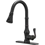 BWE Kitchen Sink Faucet Singe Lever Pull Out Sprayer Bronze