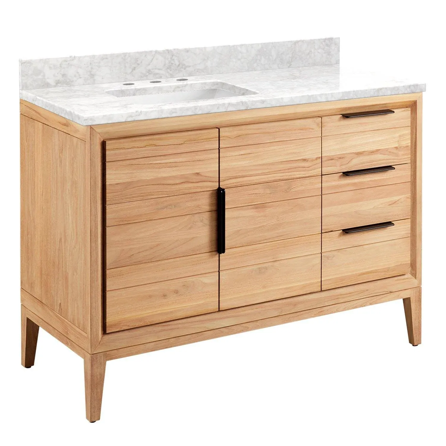 Signature Hardware 456344 Aliso 48" Wide Teak Single Vanity Cabinet - Natural Teak