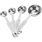 4PCS  Measuring Spoons Set, Includes 1/4 Tsp, 1/2 Tsp, 1 Tsp, 1 Tbsp, Food Grade