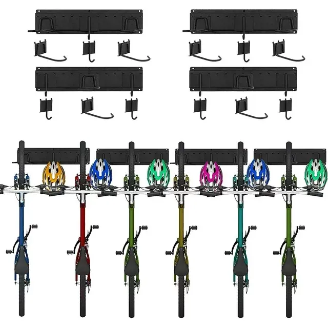 Wall Mount Bike Storage Rack Garage Bike Holder Hanger for 6 Bicycles 500lbs