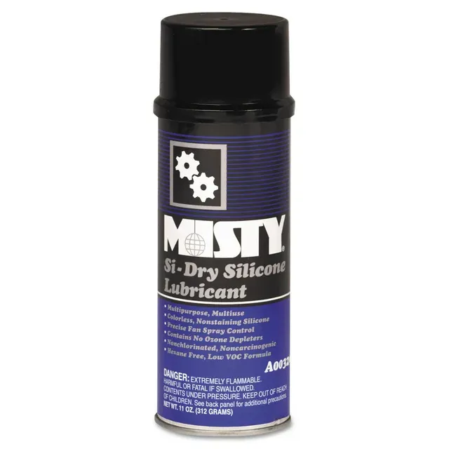 Misty A32916 Si-Dry Silicone Spray Lubricant Aerosol Can 11Oz 12/Carton