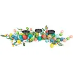 32" Colorful Easter Egg Pillar Candle Holder Centerpiece