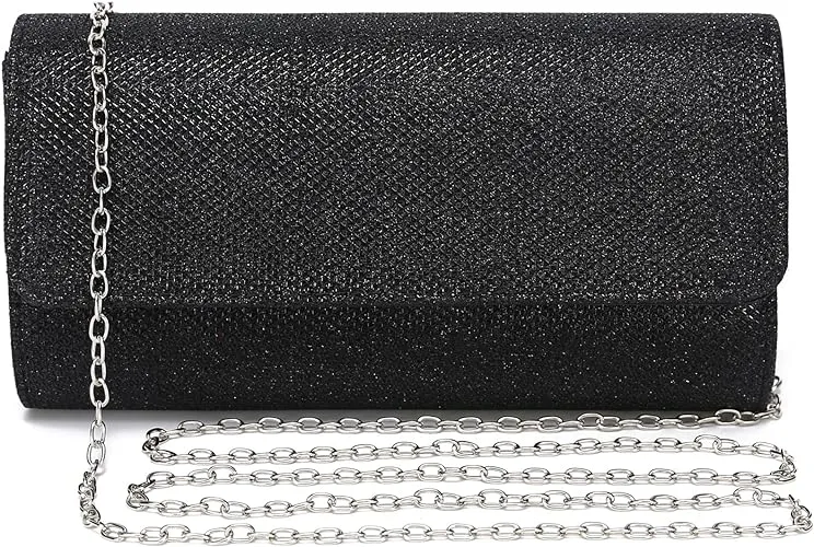 Outrip Women's Evening Bag Clutch Purse Glitter Party Wedding Handbag with Chain ...