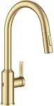 Kraus Oletto Touchless Sensor Pull-Down Single Handle Kitchen Faucet Brushed Brass