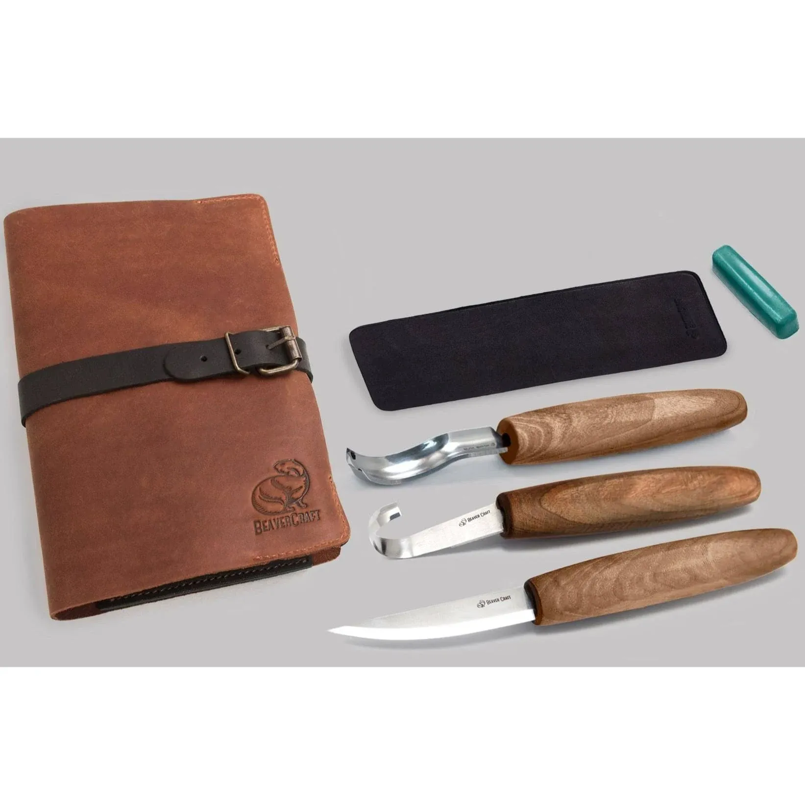 S14X - Premium Spoon Carving Set With Walnut Handles