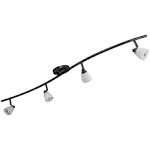 48" 4 - Light Track Kit Direct-Lighting Finish: Dark Bronze, Shade Color: White