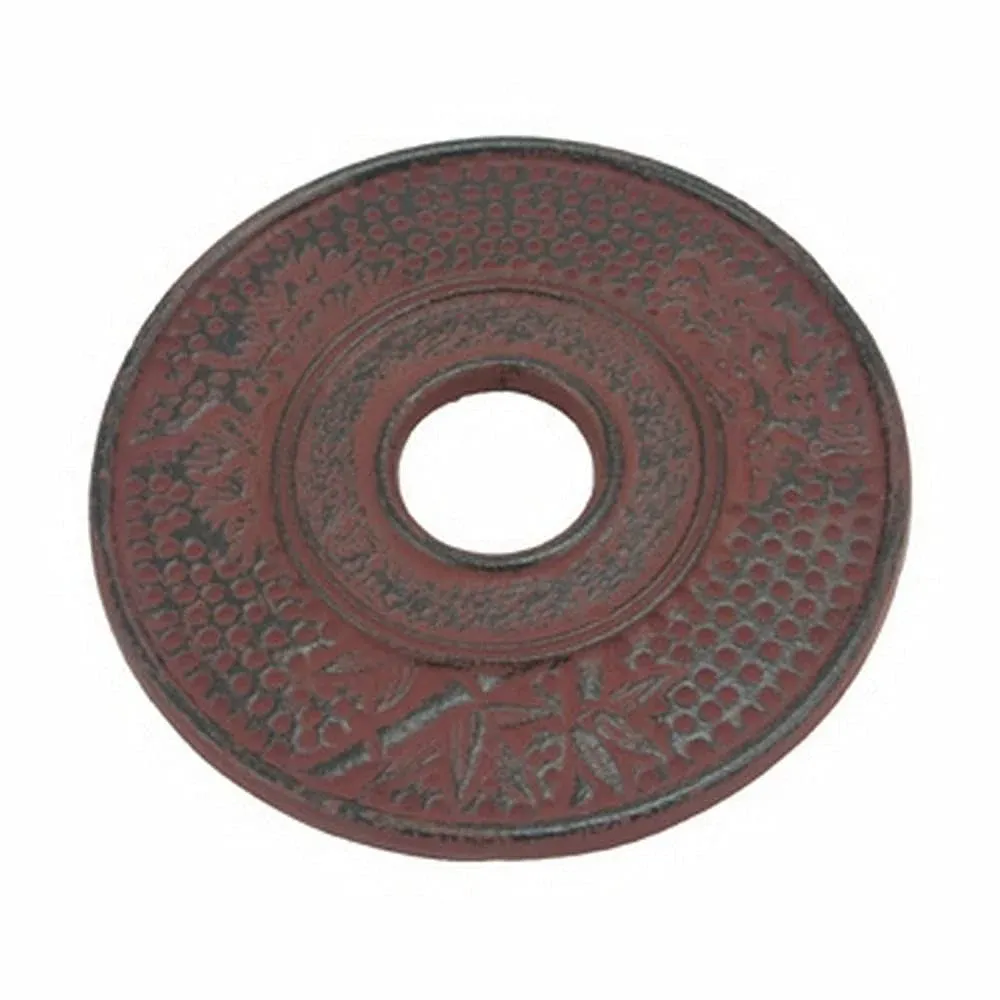 JapanBargain 4035, Cast Iron Trivet for Teapot Kettle Tetsubin Hot Pot Holder Pads for Hot Dish Pot Pans on Kitchen Counter top or Dinning Table Heat Resistant 5-1/4 inch, Bamboo Pine Plum Blossom