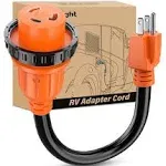 RV Locking Adapter Cord 15 Amp to 30 Amp Pure Copper Heavy Duty 10 Gauge Wire