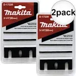 Makita 2 Pack 8 Pc - 3 1 4 Planer Blade Double Edge Set For Planers - Cutting For Hard Wood - 3-1/4" Tungsten Carbide | 2-Piece Blade