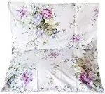 Yih 2 Piece Queen Size Pillow Cases, 100% Cotton Red Floral Pillow Covers with Envelope Closure, Super Soft and Cozy