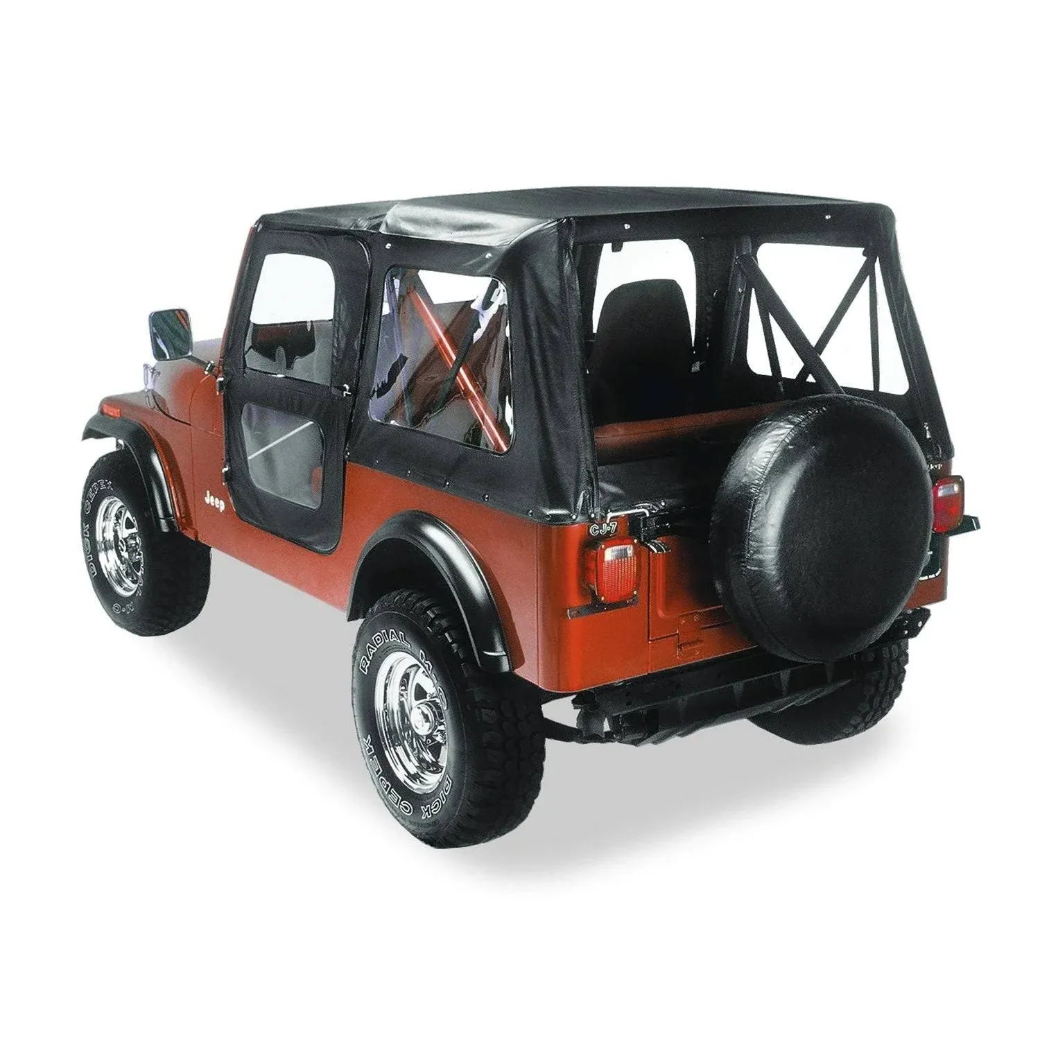 Bestop Black Crush Replace-A-Top for OEM Hardware Clear Windows w/ Door Skins Jeep CJ-7 1976-1986