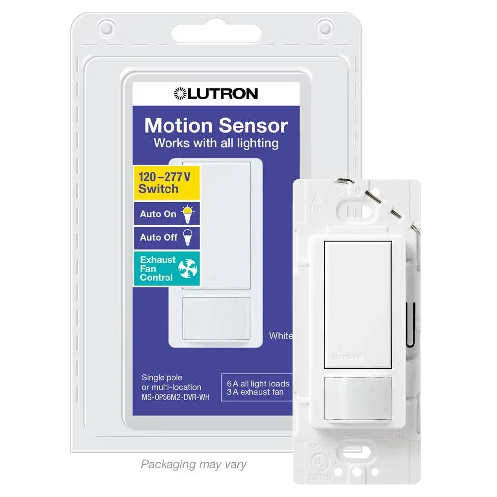 Lutron MS-OPS6M2-DV-WH Occupancy Sensor Switch White