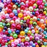 ToBeIT 2270pcs Satin Luste Beads Plastic Pearl 5/6/8mm, Multicolor 