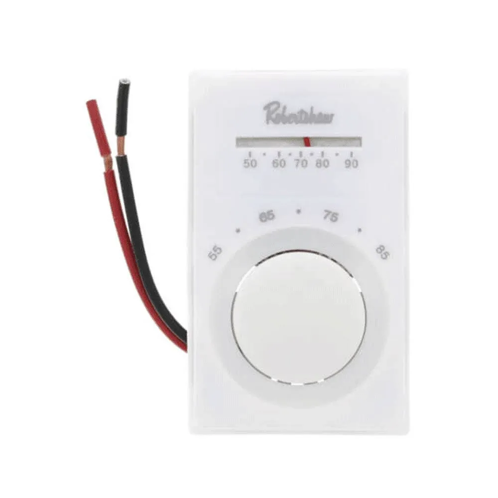 Robertshaw 802 Line Voltage Thermostat with Double-Pole Single-Throw Switch Heat Only