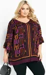 Avenue Women's Plus Size Tunic Strke a Pose