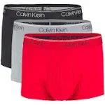 Calvin Klein Men's 3-Pack Microfiber Stretch Boxer Briefs Underwear - Black/ Convoy/Red