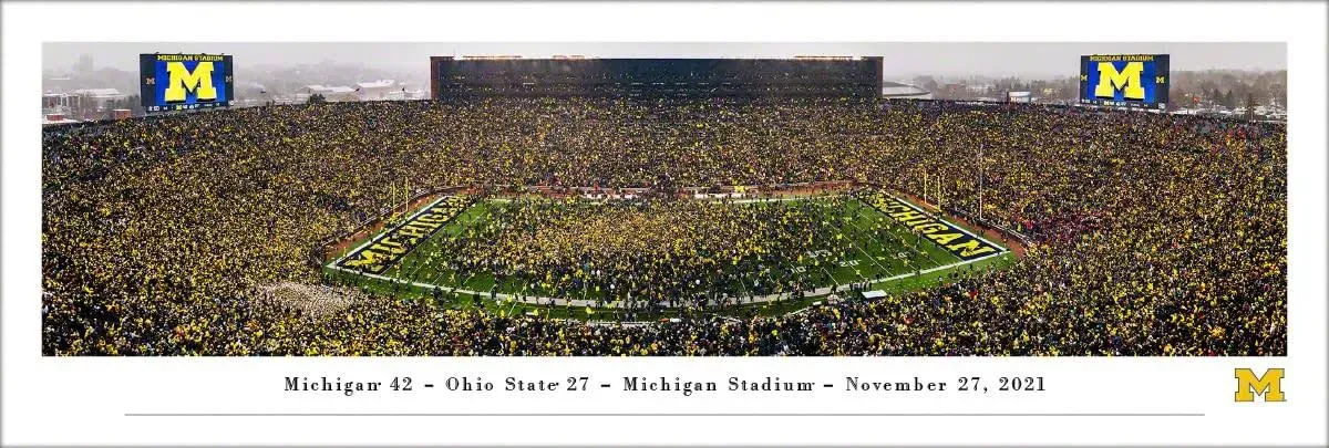 Blakeway Panoramas Michigan Wolverines Football Tubed Unframed Poster