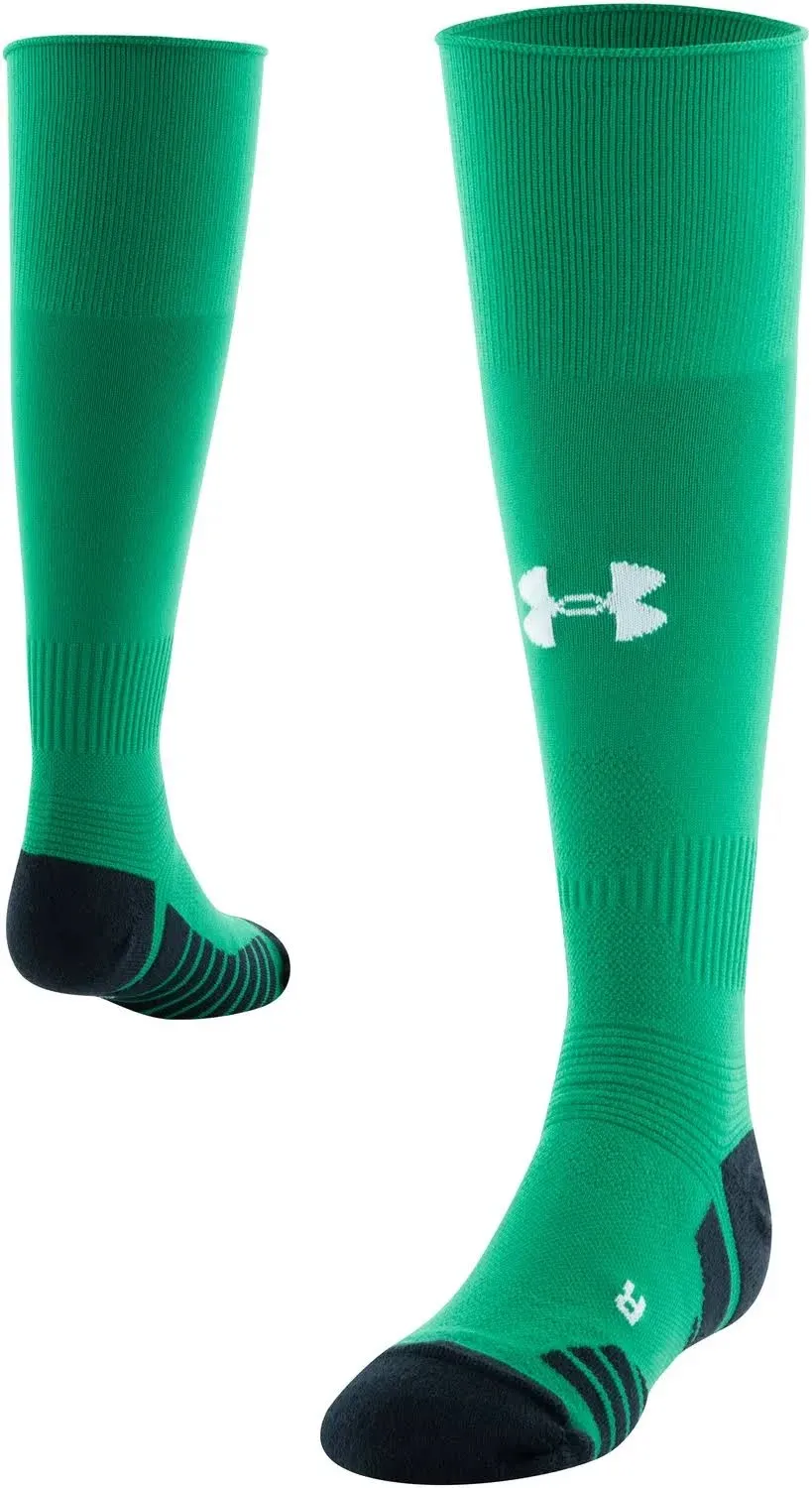 Under Armour Adult Green OTC Nylon Cushion Durable UA Logo Soccer Socks Sz 7-8.5