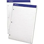 Ampad 20345 Double Sheets Pad, Law Rule, 8 1/2 x 11 3/4, White, 100 Sheets