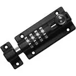 RESET-008 Combination Locking Bolt,4 Digit Combination Door Security Slide Latch Lock Set Your Own Password,Black