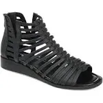 Journee Collection Women's Delilah Gladiator Sandal Black 10