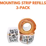 RE-U-ZIP Mounting Strip Refills | 12 Pack | for Use with RE-U-ZIP Reusable Dust Barrier Zippers & Magnetic Entry Strip (Magnetic Dust Barrier Zipper)