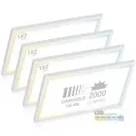 NUWATT 4 Pack, 1x2 LED Flat Panel Light Surface Mount, 5CCT 2700K/3000K/3500K/4000K/5000K Selectable, 2000LM, 22W, Internal Driver, Dimmable, 120V, 1x2 FT Ultra-Thin Ceiling Light Fixture, 1" Thick