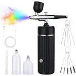 Cordless Airbrush Kit Rechargeable Airbrush Compressor 20-27PCI for Art Painting,Cake Airbrush Decorating, Crafts, Model Painting, Air Brush