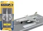 General Dynamics F-16 Fighting Falcon Fighter Aircraft Gray "United States Air Force" with Runway Section Diecast Model Airplane by Runway24