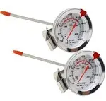 Candy Thermometer Deep Frying Thermometer with Clip (2 Pack and 8 Inch Probe - Best Oil Thermometer deep Fry for Cooking Tall pots,Candle,Candy Making,Deep Frying