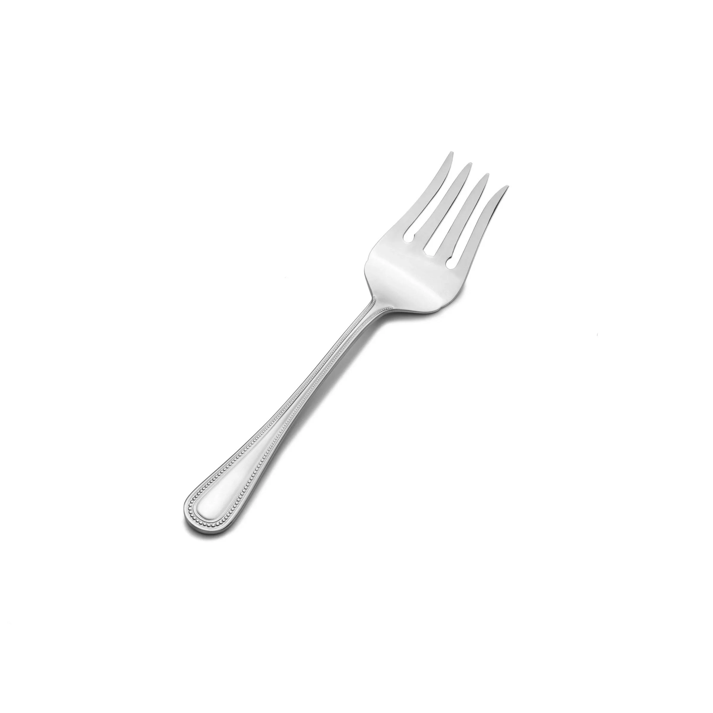 Wallace Silver Continental Bead  Cold Meat Serving Fork 11250799