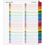 Cardinal OneStep Printable Table of Contents and Dividers Double Column