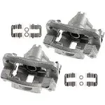 A-premium Brake Caliper Assembly Compatible with Kia Rio Rio5 Forte Koup Forte5 Hyundai Accent Dodge Attitude Rear Side 2-Pc Set, Size: 1.22