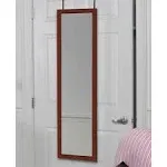 Mirrotek Over The Door Full Length Mirror; Cherry