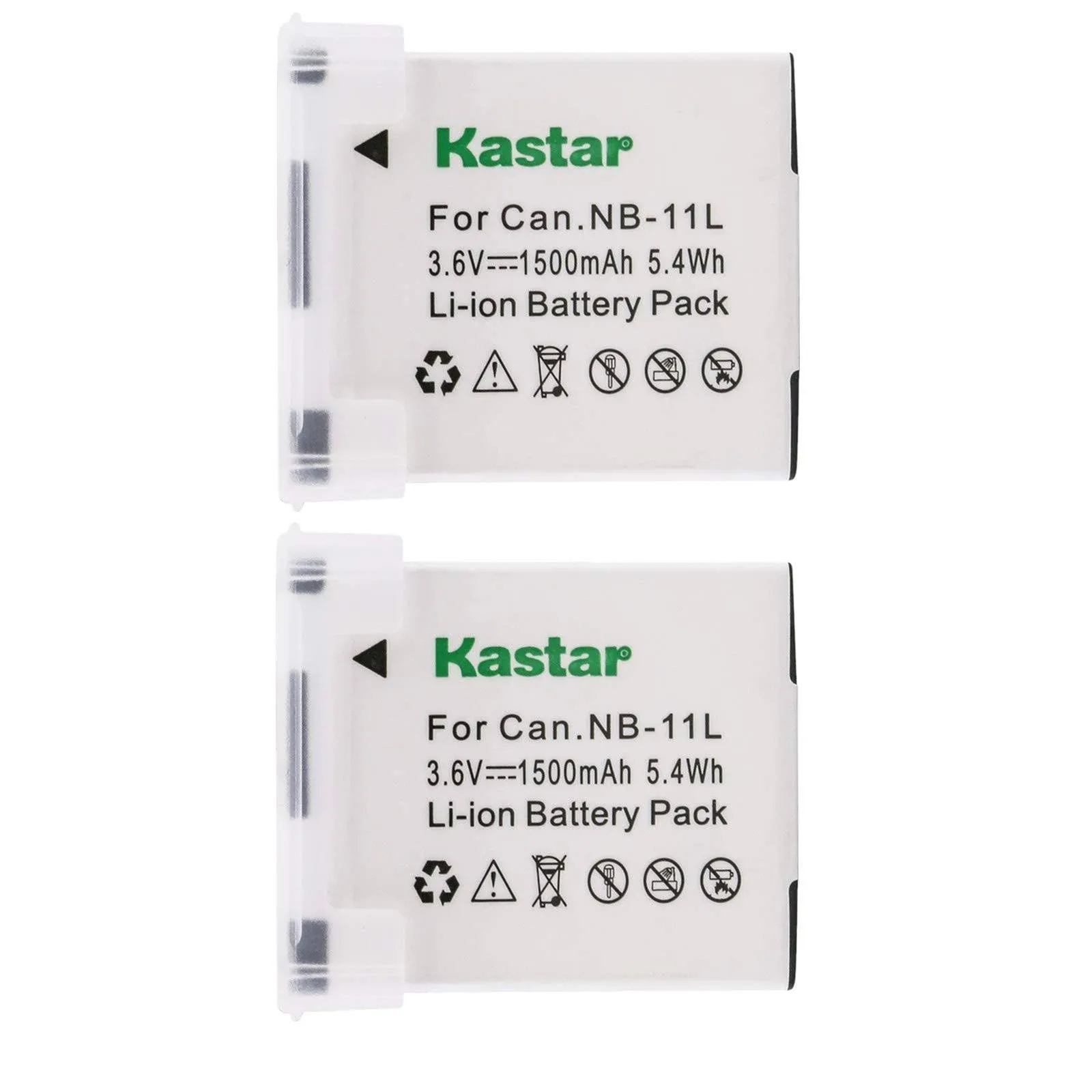 Kastar 2-Pack Battery Replacement for Canon NB-11L IXY A2300 A2400 A2500 A2600 A3400 A3500 A4000 A4050 SX400 SX410 SX420 IXUS 240 245 265 275 285 320