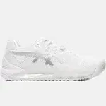 ASICS Women's Gel-Resolution 8 Tennis Shoes, 9, White/Pure Silver