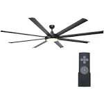 Parrot Uncle 75" Modern DC Motor Downrod Mount Reversible Ceiling Fan with Lighting and Remote Control