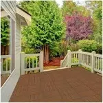 Set of 6 Wood/Plastic Composite Interlocking Deck Tiles for Outdoor Flooring – by Pure Garden (Brown WOODGRAIN)